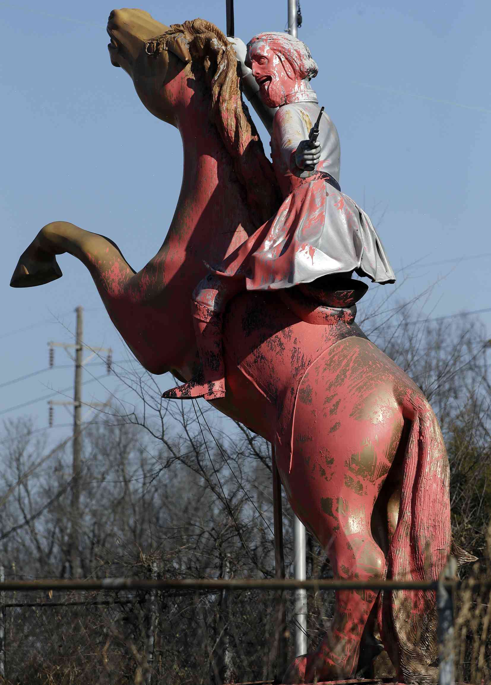 A statue of Nathan Bedford Forrest was removed from land owned by the Cherokee Nation.